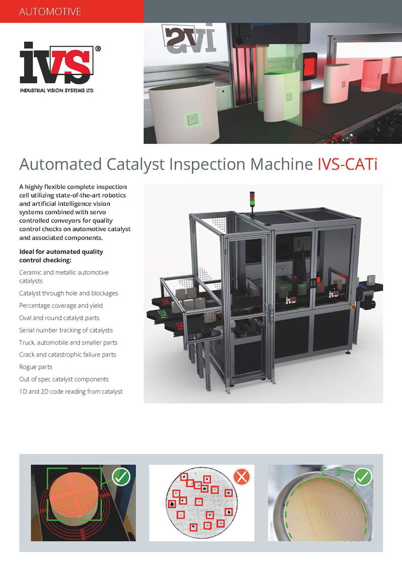 IVS Automated Catalyst Inspection – IVS-CATi Datasheet